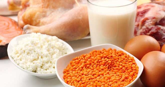 Produits contenant des protéines