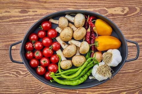 légumes avec un régime céto