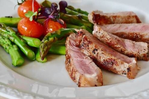 viande et légumes avec le régime céto