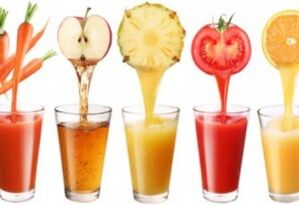 Jus de fruits et de légumes pour un régime à boire